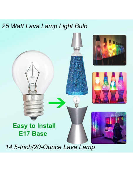 Bombilla de Lava PaeorRorL S11 25W 6 Piezas Regulable 2700K Bombilla de Lava PaeorRorL S11 25W 6 Piezas Regulable 2700K