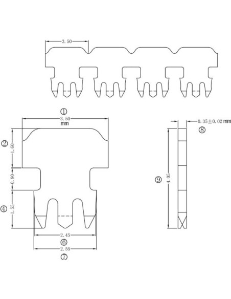 Conectores Cat5e RJ45 Baicheng Dianzi - Paquete de 100 Conectores Cat5e RJ45 Baicheng Dianzi - Paquete de 100