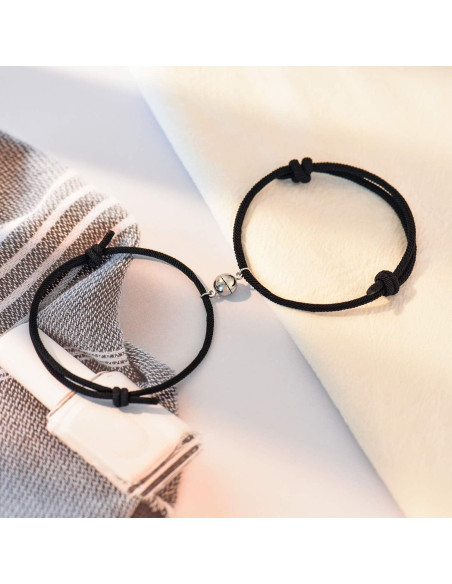 Conjunto de Pulseras de Pareja Tarsus Ajustables de Nylon Conjunto de Pulseras de Pareja Tarsus Ajustables de Nylon