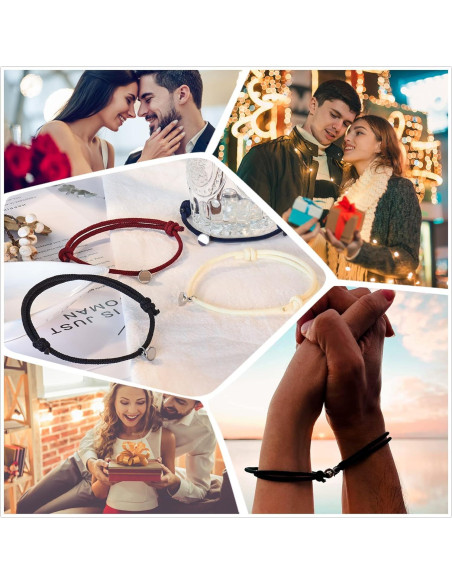 Conjunto de Pulseras de Pareja Tarsus Ajustables de Nylon Conjunto de Pulseras de Pareja Tarsus Ajustables de Nylon