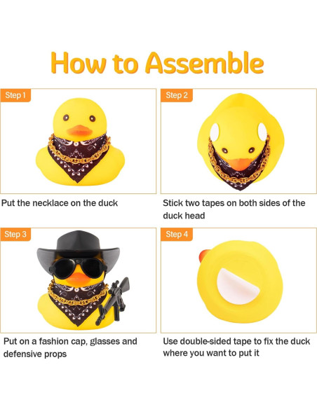 Patito de Goma Cowboy Wonuu M16 - Adorno de Coche Divertido Patito de Goma Cowboy Wonuu M16 - Adorno de Coche Divertido
