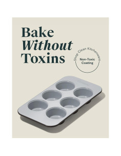 Sartén para Muffins Caraway 6 Tazas Cerámica Antiadherente 2
