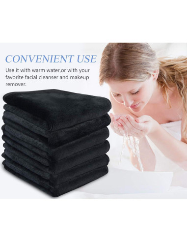 Paños de Microfibra Reutilizables VIVOTE 30x30cm 6 Piezas Negro