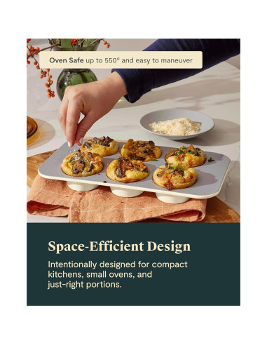Sartén para Muffins Caraway 6 Tazas Cerámica Antiadherente