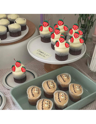 Adornos para Cupcakes de Fresa Rsstarxi - Paquete de 30