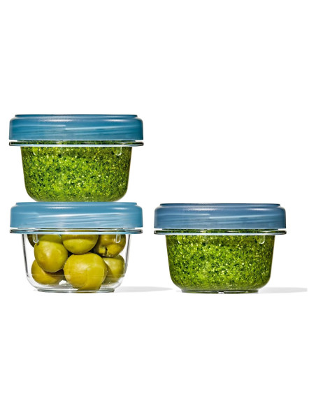 Contenedor OXO Good Grips Twist & Stack 148 mL - Paquete de 3 Contenedor OXO Good Grips Twist & Stack 148 mL - Paquete de 3