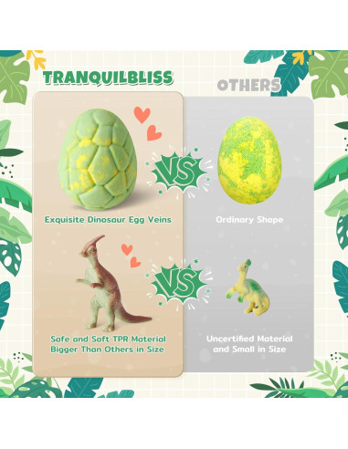 Set de 6 Bombas de Baño TranquilBliss Dinosaurio con Sorpresa