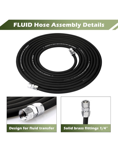 Conjunto de Mangueras de Aire y Fluido Frienda 7,6 m Conjunto de Mangueras de Aire y Fluido Frienda 7,6 m