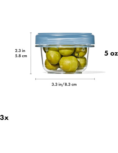 Contenedor OXO Good Grips Twist & Stack 148 mL - Paquete de 3