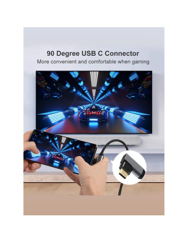 Cable USB C a HDMI 4K 1.83m CableCreation Ángulo Derecho