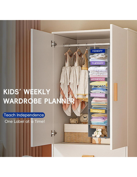 Organizador de Closet Colgante VERONLY 6 Estantes para Niños Organizador de Closet Colgante VERONLY 6 Estantes para Niños