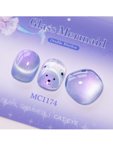 Gel de Uñas Cat Eye Doble Ritmo 15ml Azul Brillante