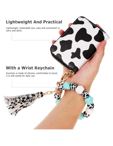 Monedero de Llave de Muñeca 2 Pcs Abaodam Cuero PU Vaca