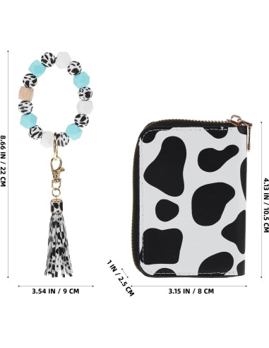 Monedero de Llave de Muñeca 2 Pcs Abaodam Cuero PU Vaca