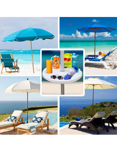 Mesa de Umbrella de Playa AMMSUN 33 cm con Soportes para Bebidas