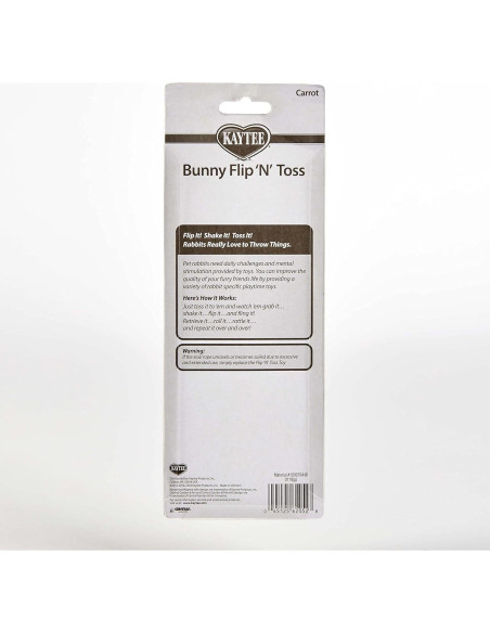 Juguete Zanahoria Kaytee Flip-N-Toss para Conejos 15.24 cm Juguete Zanahoria Kaytee Flip-N-Toss para Conejos 15.24 cm
