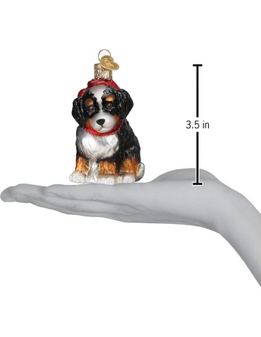 Adorno de Vidrio Soplado Cachorro Bernedoodle Old World Christmas