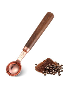 Cucharada Medidora de Café JIEYAO 5ML Acero Inoxidable Madera