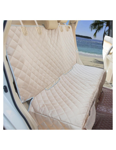 Funda de Asiento para Perros Bark Lover Impermeable Beige 142x124cm Funda de Asiento para Perros Bark Lover Impermeable Beige 142x124cm