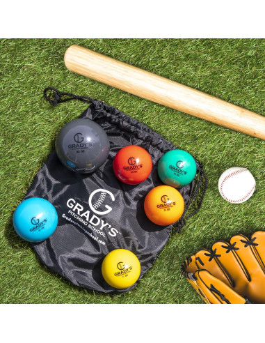Conjunto de Pelotas de Entrenamiento de Béisbol Grady - 6 Pelotas con Peso
