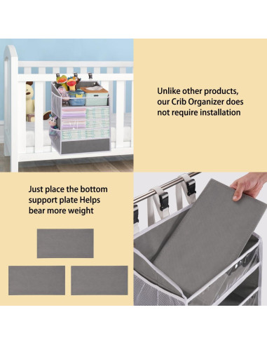 Organizador de Pañales Colgante WishJazz XL - Capacidad 90+ Pañales