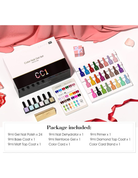 CANNI CC1 Kit 30 Piezas Esmalte en Gel Sin Hema 9ML CANNI CC1 Kit 30 Piezas Esmalte en Gel Sin Hema 9ML