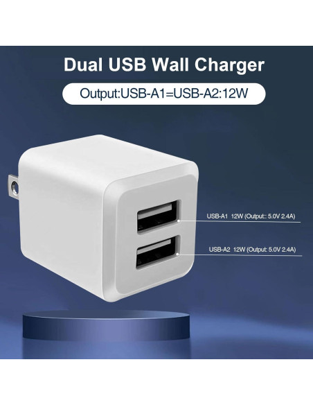 Cargador de Pared USB Doble Puerto 2A SHENZHEN OFSPOWER Blanco Cargador de Pared USB Doble Puerto 2A SHENZHEN OFSPOWER Blanco