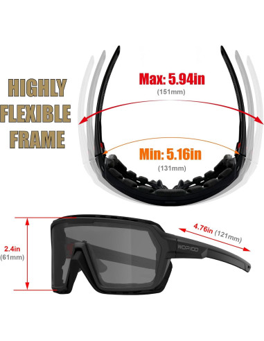 Gafas de sol WDP100 Powersports antiempañantes negras