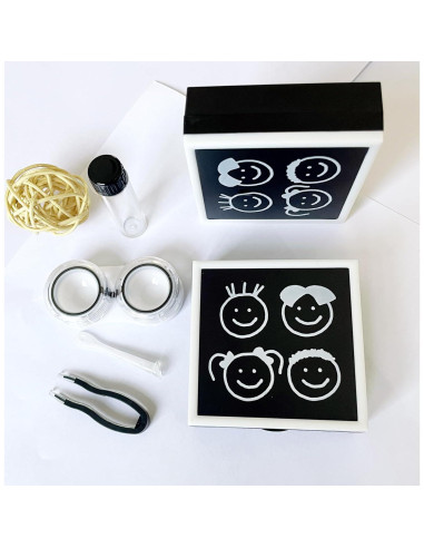 Kit de Estuche para Lentes de Contacto L-Smile Negro 5 en 1
