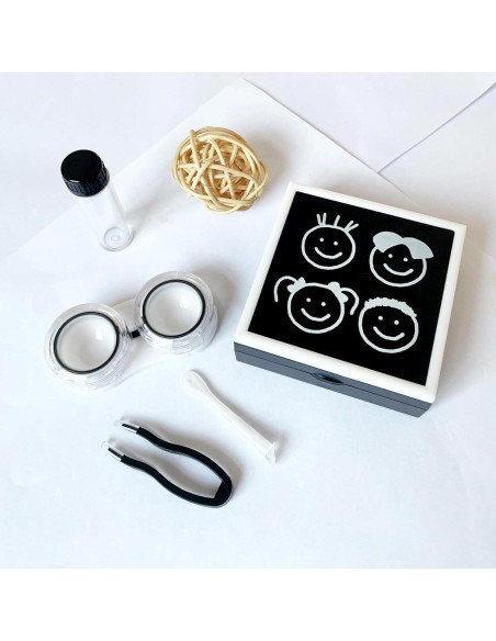 Kit de Estuche para Lentes de Contacto L-Smile Negro 5 en 1 Kit de Estuche para Lentes de Contacto L-Smile Negro 5 en 1