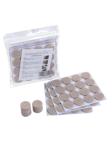Almohadillas de Fieltro Autoadhesivas ZY 48 Pcs Beige 2.54 cm