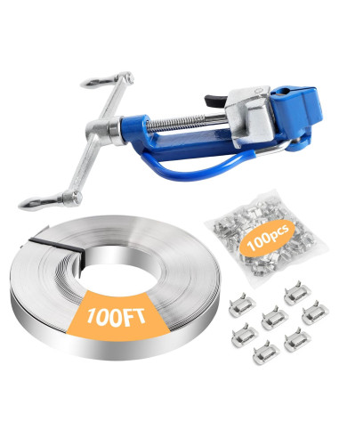 Kit de Banda de Acero Inoxidable YouBiXuan 30,48 m Tensionador
