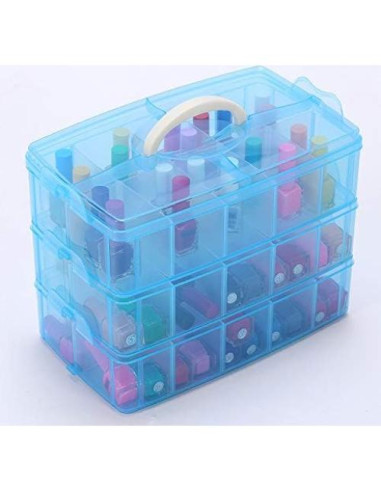 Organizador de Almacenamiento Sooyee Azul 30 Compartimentos 3 Niveles