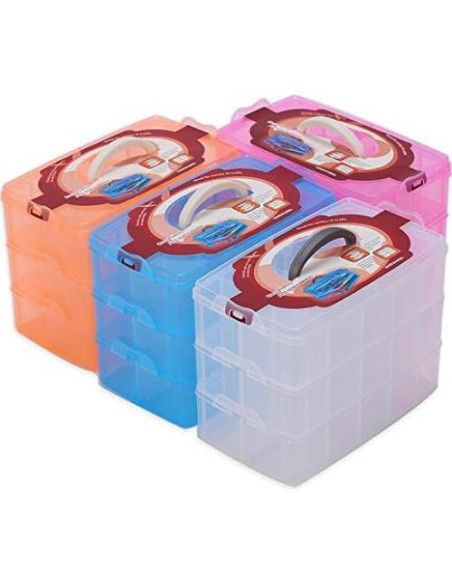Organizador de Almacenamiento Sooyee Azul 30 Compartimentos 3 Niveles Organizador de Almacenamiento Sooyee Azul 30 Compartimentos 3 Niveles