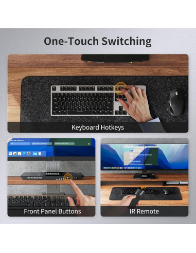 Interruptor KVM HDMI 2 Monitores TESmart 4K 60Hz USB 2.0
