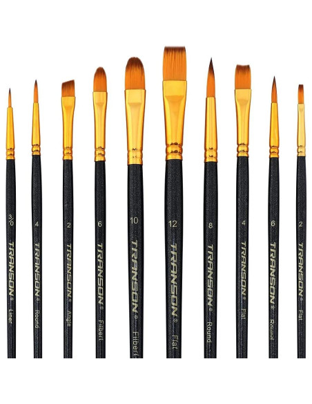 Set de Pinceles de Pintura Transon 20 Piezas Nylon Negro Set de Pinceles de Pintura Transon 20 Piezas Nylon Negro