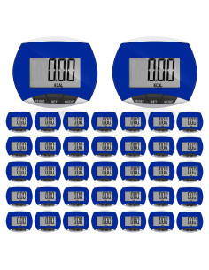 Contador de Pasos Weewooday 16 Piezas Podómetro Digital Azul