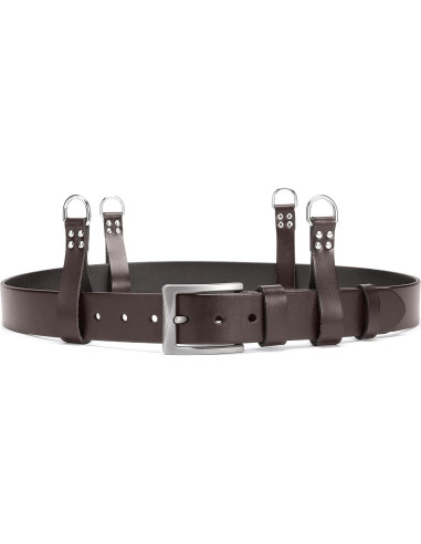 Conectores de Correa de Cinturón LAUTUS Cuero Marrón 4-Pack