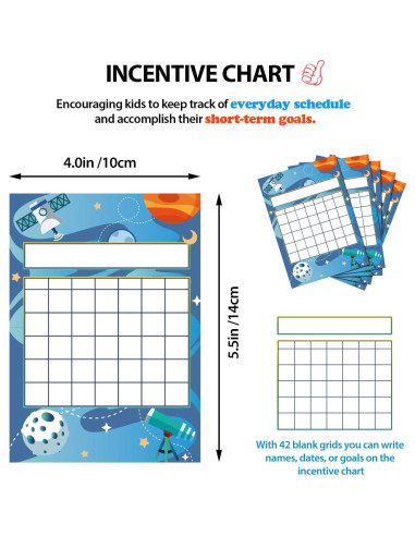 Gráficos de Incentivos para Aula Outus 74 Piezas con Pegatinas
