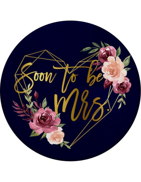 PopSocket Estándar Pronto a ser Sra. Floral Negro PopSocket Estándar Pronto a ser Sra. Floral Negro