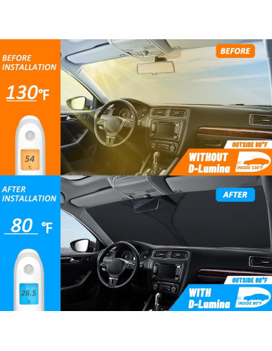 Protector Solar D-Lumina para Parabrisas Chevy Silverado 2014-2018