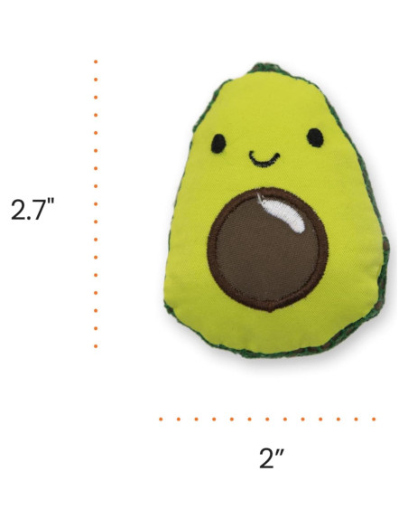 Juguete de Gato Catstages Avocato con Malla Dental - Peluche Verde Juguete de Gato Catstages Avocato con Malla Dental - Peluche Verde