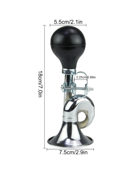 Timbre de bicicleta EZYoutdoor retro de aluminio negro 2.22 cm Timbre de bicicleta EZYoutdoor retro de aluminio negro 2.22 cm