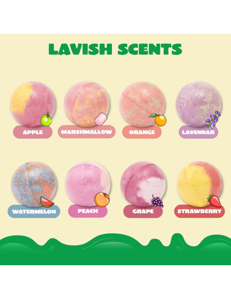 Set de 8 Bombas de Baño JOYIN con Juguete Mochi - 142g Set de 8 Bombas de Baño JOYIN con Juguete Mochi - 142g