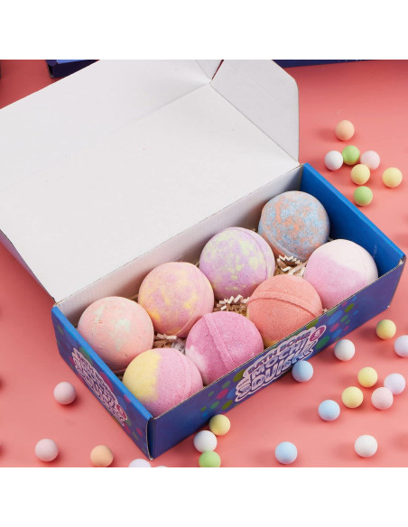 Set de 8 Bombas de Baño JOYIN con Juguete Mochi - 142g Set de 8 Bombas de Baño JOYIN con Juguete Mochi - 142g