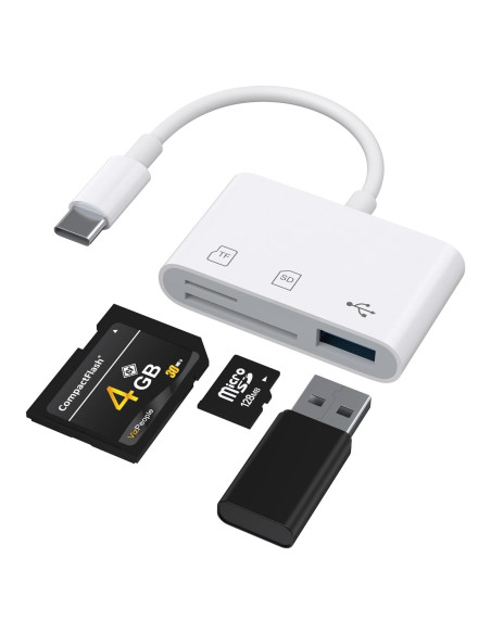 Lector de Tarjetas SD USB-C Meliya 3 en 1 para iPhone 15/16 Lector de Tarjetas SD USB-C Meliya 3 en 1 para iPhone 15/16