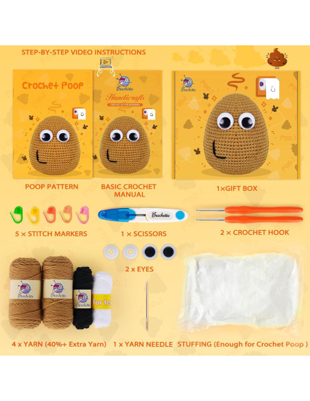 Kit de Crochet Crochetta para Principiantes con Tutoriales Kit de Crochet Crochetta para Principiantes con Tutoriales