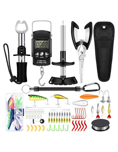 Kit de Herramientas de Pesca Sosation 134 Pcs con Cebos y Accesorios