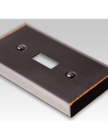 Placa de Pared Amerelle 163RDB 1 Interruptor Acero Bronce Placa de Pared Amerelle 163RDB 1 Interruptor Acero Bronce