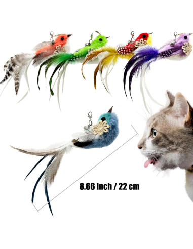 Recargas de Juguetes de Plumas para Gatos CATENEED 5 Piezas